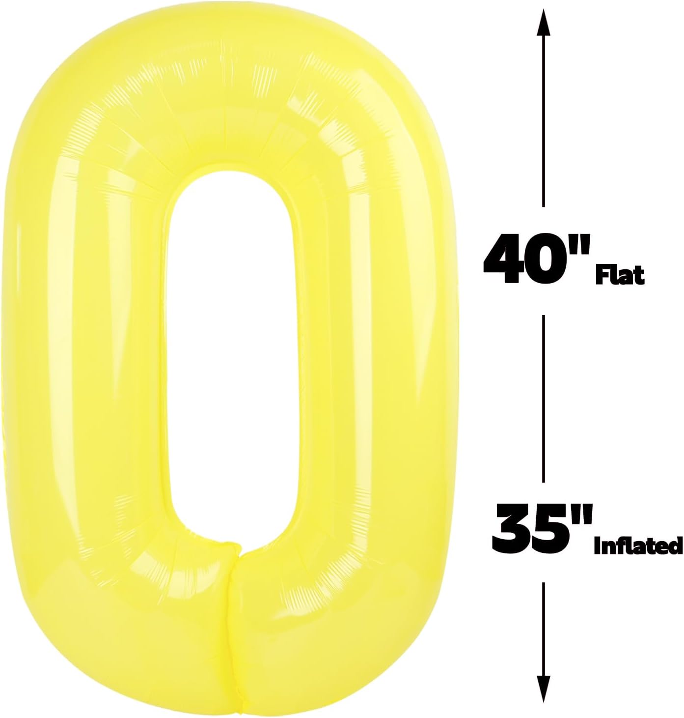 Number Balloon 0 Yellow Macaron