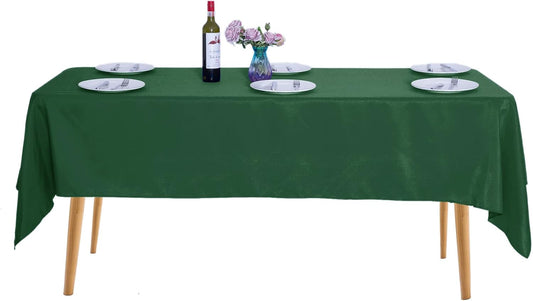 Ascoza 2pack 60x102 Inch Hunter Rectangular Tablecloth 6 Feet Table Cloth in Polyester Fabric for Wedding/Banquet/Restaurant/Parties