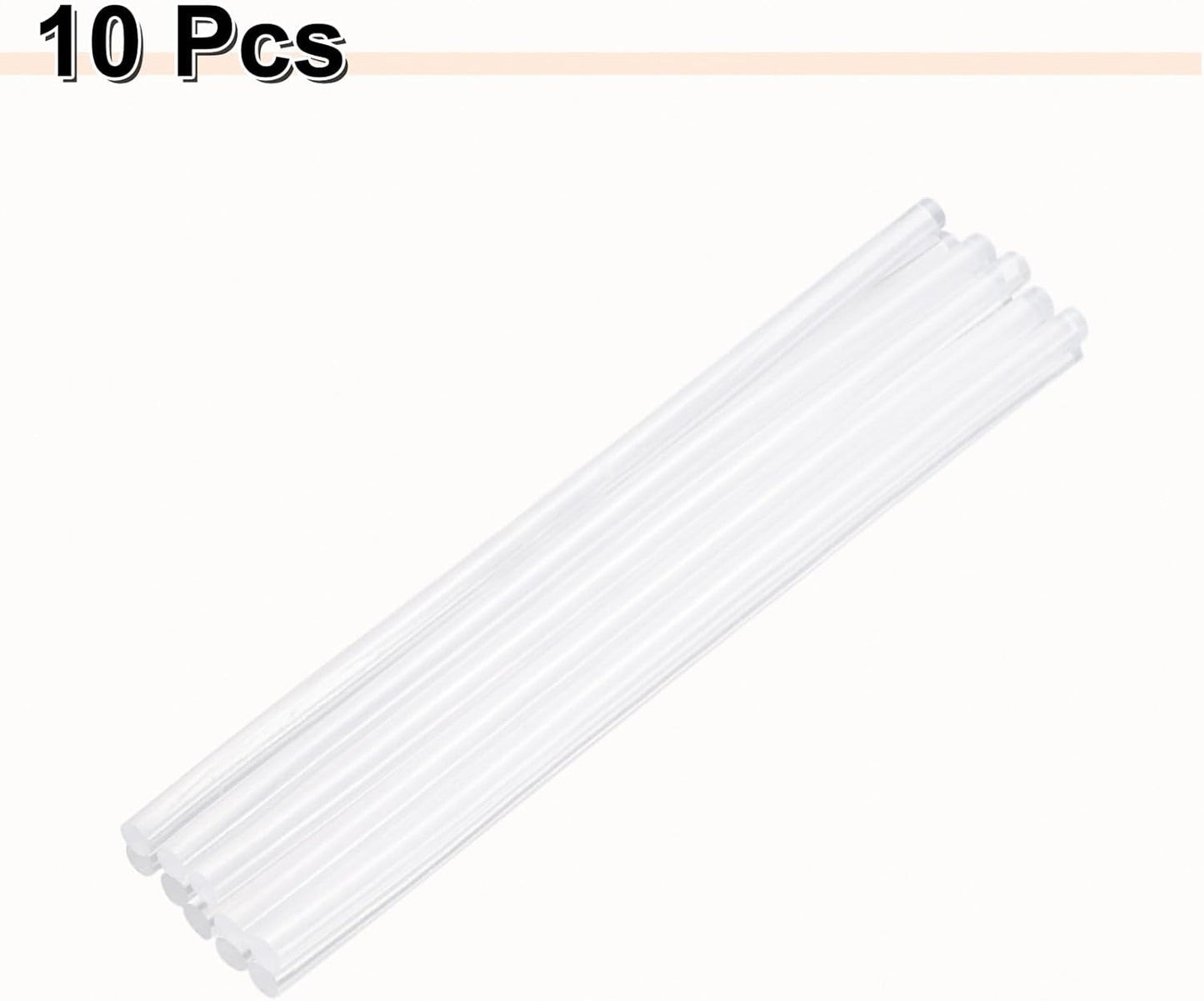 HARFINGTON 10pcs Hot Glue Sticks 0.28" Dia x 8.66" Long EVA Mini Hot Melt Adhesive Glue Stick for Hot Melt Gun Wood Plastic Glass Flowers Fabrics Foam, Clear