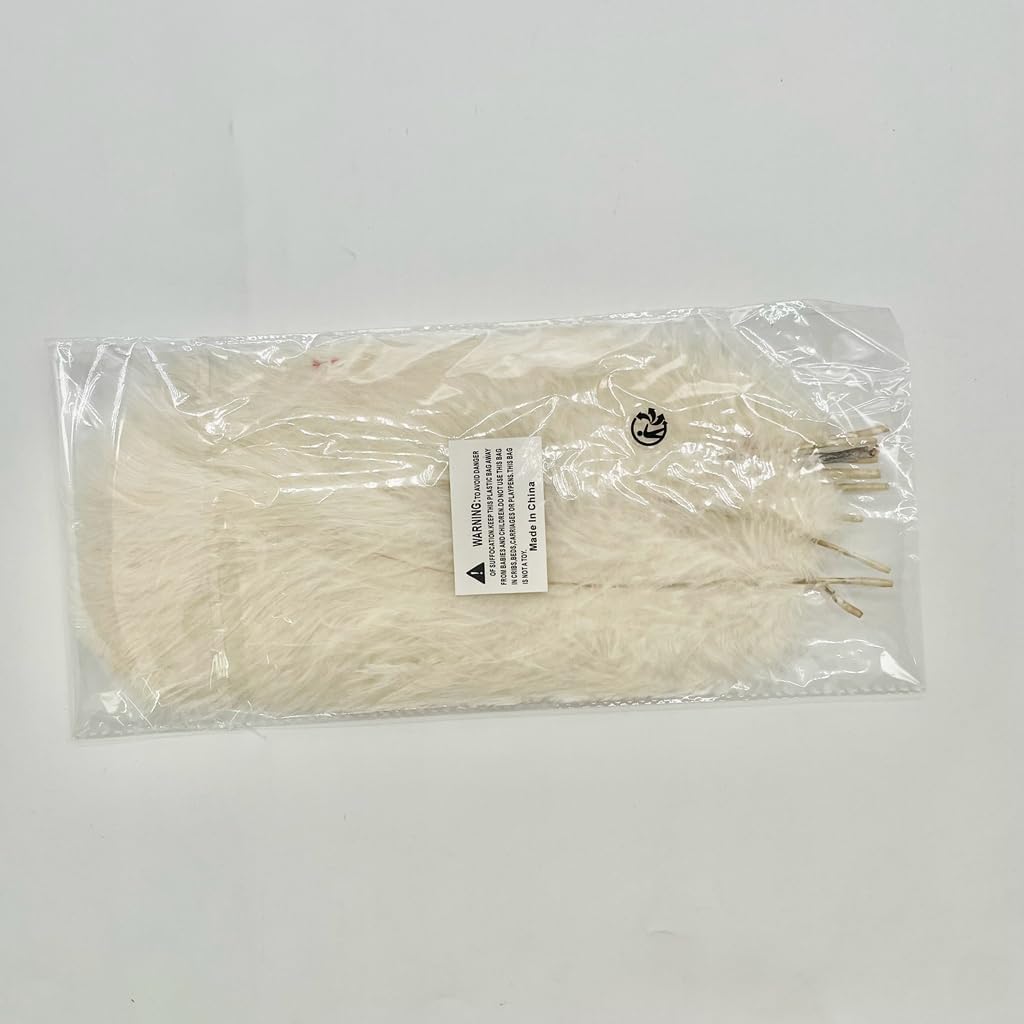 Sowder 6-8inch(15-20cm) Ostrich Feathers Plume for Wedding Centerpieces Home Decoration Pack of 10pcs (Black)