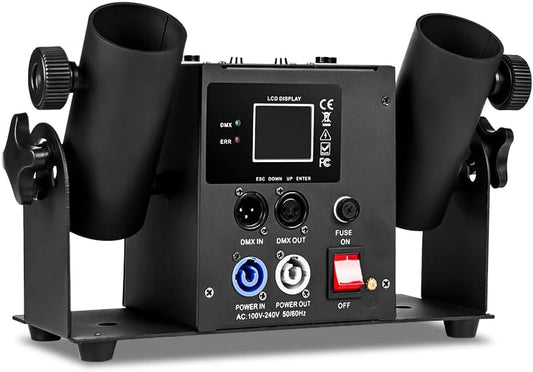 Professional Confetti Launcher Cannon Machine, Confetti Blower Machine Confetti Cannon DMX/Remote Control for Weddding Disco Show Club Stage Party (2 shot)