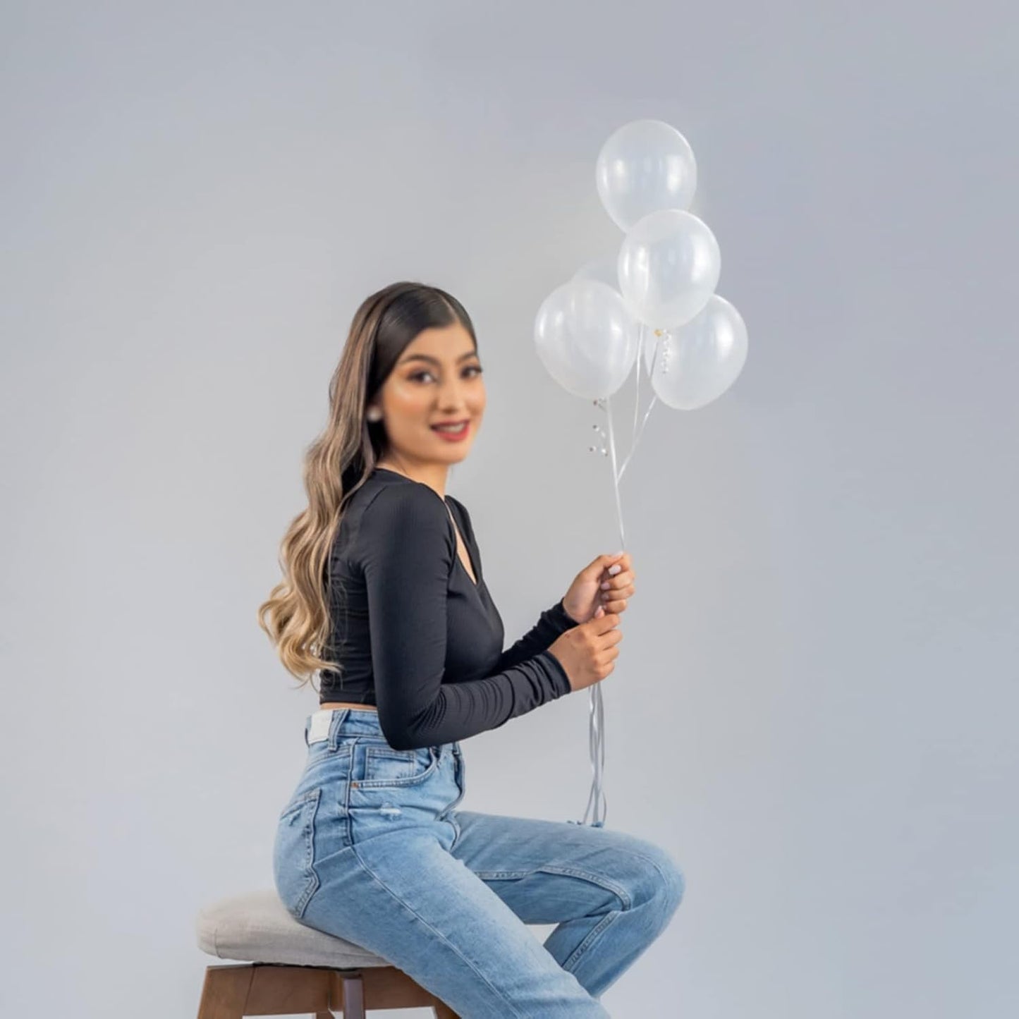 KAWKALSH 200pcs Clear Balloons 5 Inch, Small Mini Latex Balloons for Party Birthday Baby Shower Anniversary Festival Arch Garland Decoration