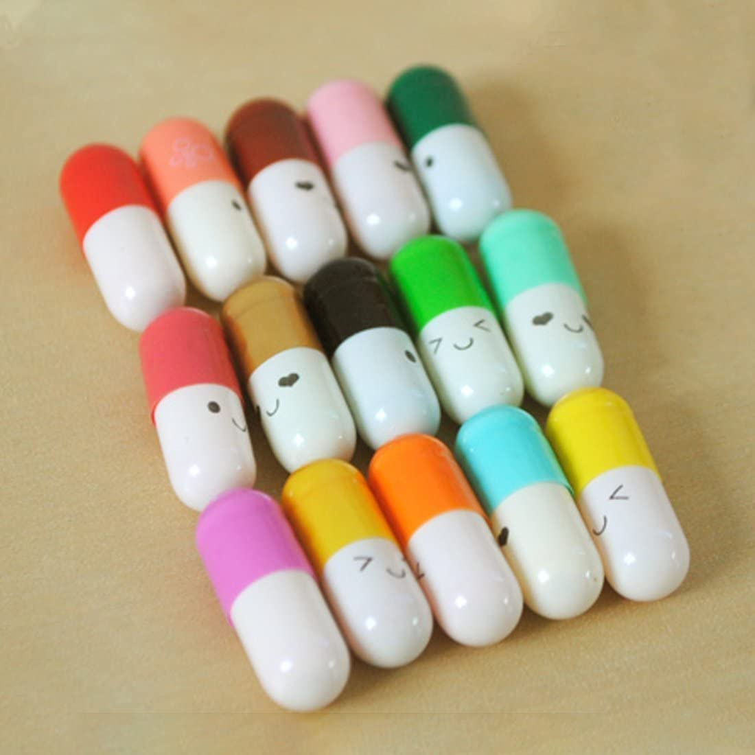 200 Pcs Tiny Love Message Capsule Letter in a Bottle Cute Love Friendship Half Pill in Random Color