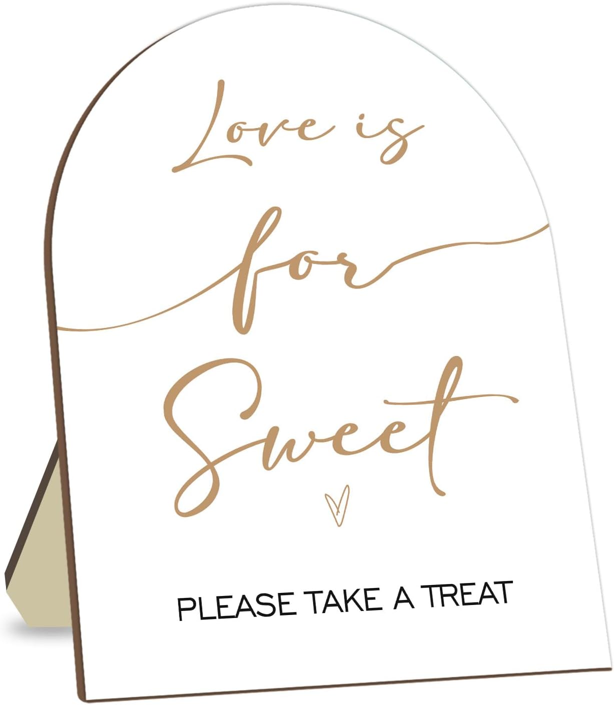 Bridal Shower Decor Supplies, Love is Sweet Please Take A Treat Sign, Love is Sweet Wooden Sign with Stand, Wedding Sign Bridal Shower Favors for Guests, Bridal Shower Party Supplies 9 * 11IN