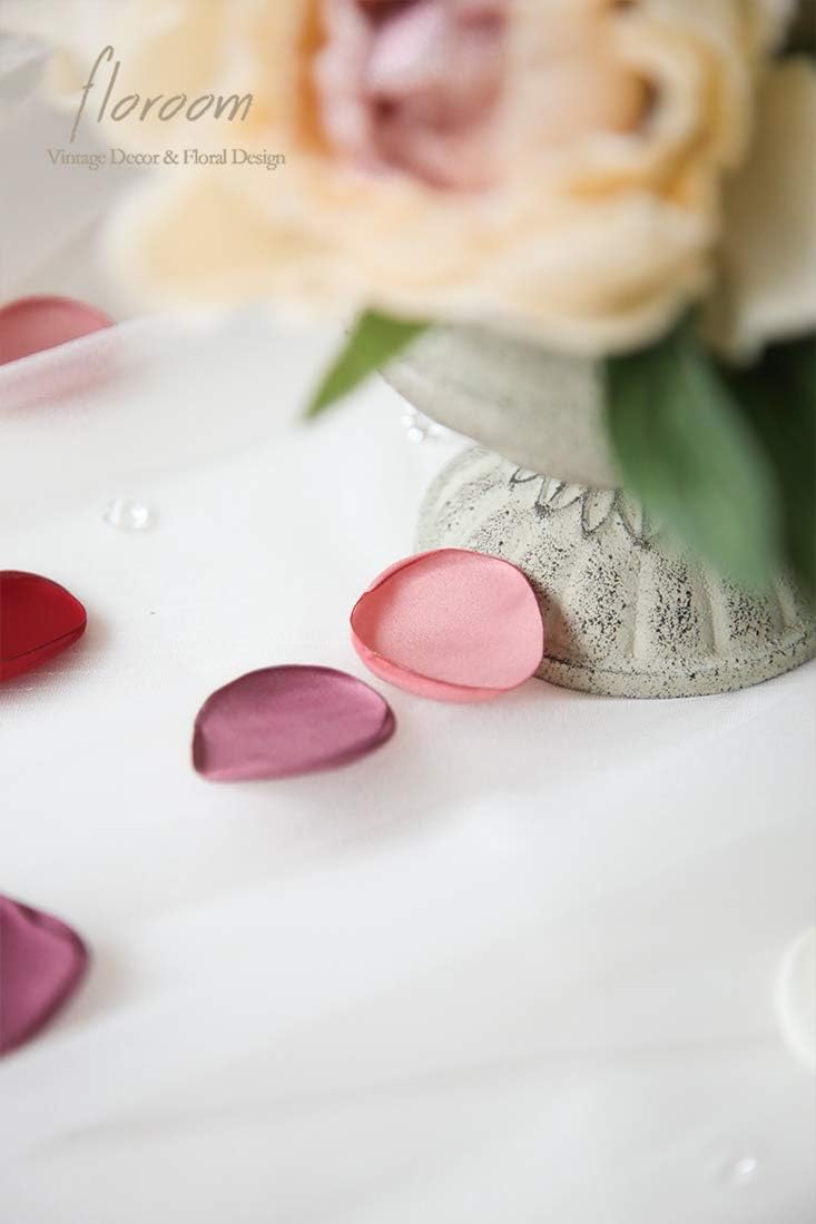 Floroom 300pcs Rose Petals Elegant Maroon Faux Silk Flower Petals for Wedding Flower Girl Basket Aisle Scatter Sweetheart Table Centerpieces Party Confetti Bridal Shower Romantic Night Home Decoration