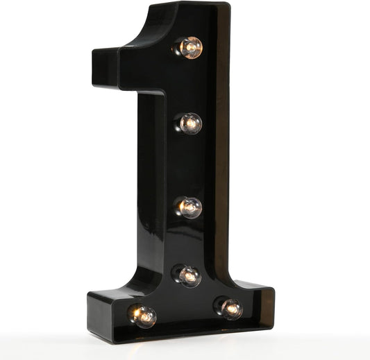 OYCBUZO Light Up Black Alphabet Marquee Number Sign LED Marquee Number Lights Sign for Night Light Home Bar Christmas Lamp Birthday Party Wedding Decoration 1