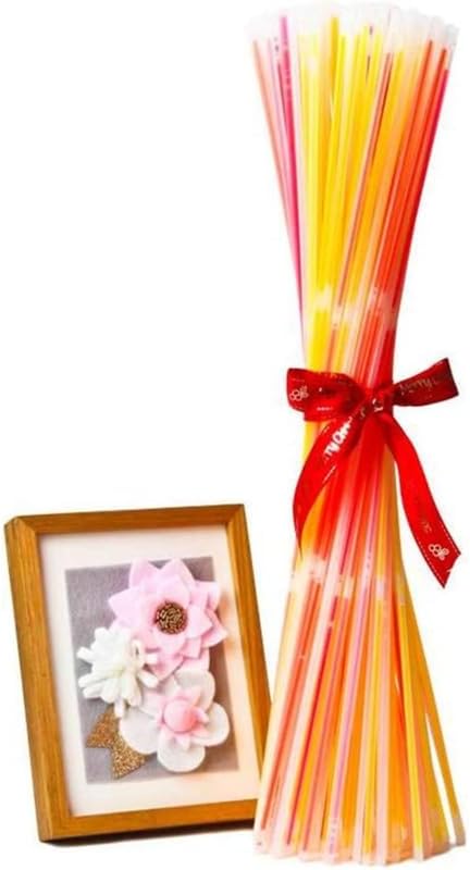 Glow Fever Glow Sticks Bulk 100ct 22'' Glow Necklaces with Connectors, Neon Light Sticks for Party Festivals Raves Concert Birthday Wedding, Tricolor