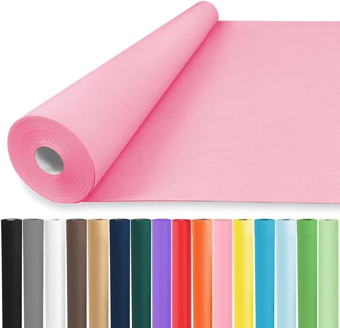 Vanhench 30"×1200" (100') Pink Wrapping Paper Roll, Solid Color Craft Paper for Mother's Day, Valentine's Day, Wedding, Birthday, Anniversary, Bouquet Flower, Poster Bulletin Board Paper