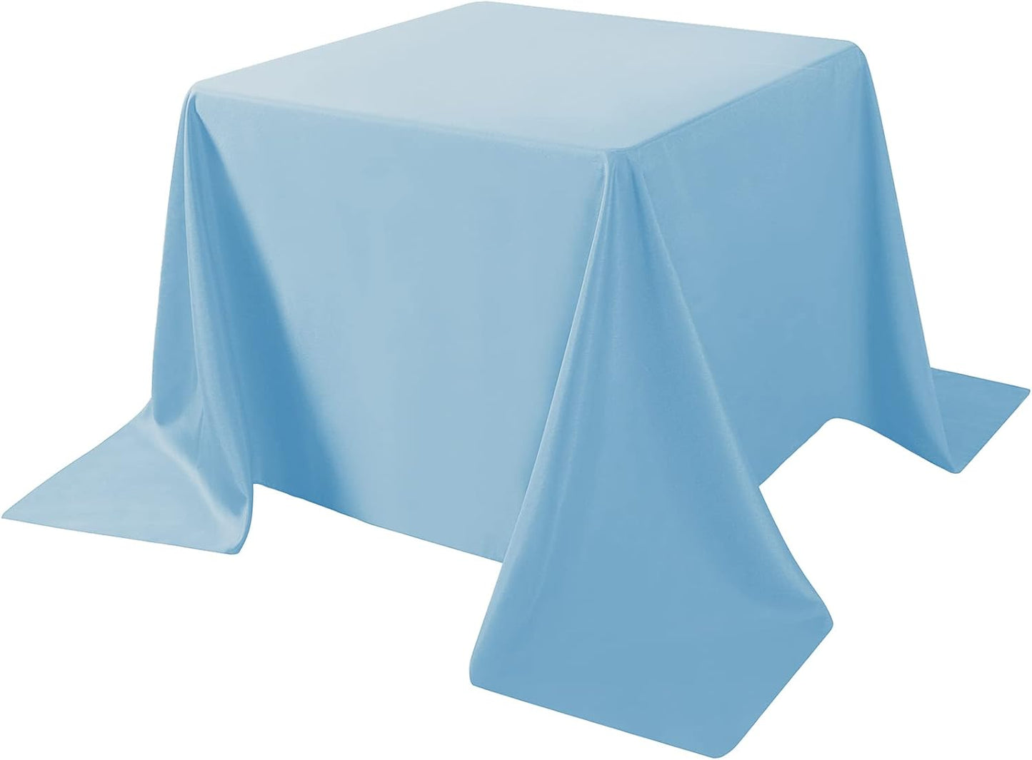 Cupuamon Square Tablecloth 90x90 inch Washable Polyester Fabric Table Cloth for Wedding Party Dining Banquet Decoration（90x90,Blue Mist）