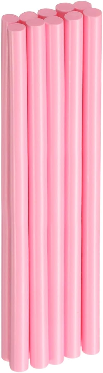 HARFINGTON 10pcs Hot Glue Sticks 0.28" Dia x 5.91" Long EVA Mini Hot Melt Adhesive Glue Stick for Hot Melt Gun Wood Plastic Glass Flowers Fabrics Foam, Pink
