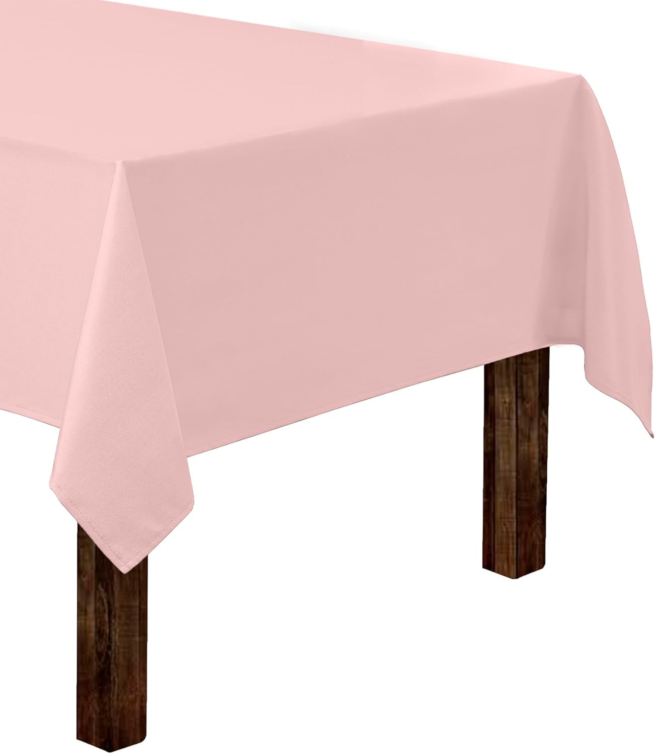 Gee Di Moda Rectangle Tablecloth - 60 x 84 Inch Pink Table Cloth for 5 Foot Rectangle Table - Heavy Duty Washable Fabric - for 5 Ft Buffet Table, Holiday Party, Dinner, Wedding & Baby Shower