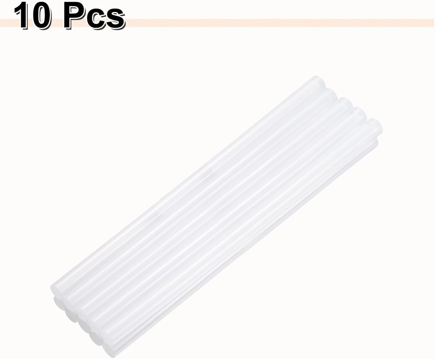 HARFINGTON 10pcs Hot Glue Sticks 0.43" Dia x 11.02" Long EVA Mini Hot Melt Adhesive Glue Stick for Hot Melt Gun Wood Plastic Glass Flowers Fabrics Foam, Clear