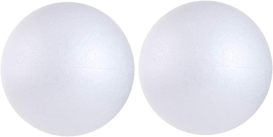 2PCS 7.9 Inch White Foam Balls Polystyrene Craft Balls Foam Balls for Art, Craft, Household, School Projects and Christmas Easter Party Decorations