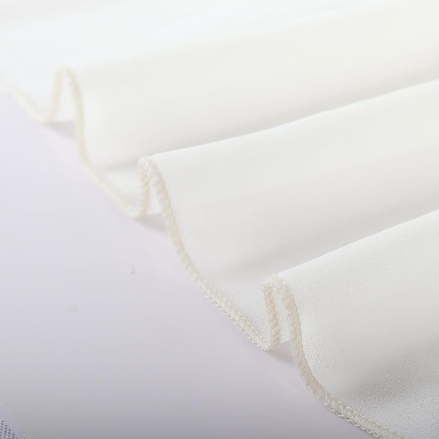 DUOBAO Ivory Sheer Chiffon Backdrop Curtains 108"" Long | 2 Panels | Perfect for Wedding Ceremonies, Beach Parties, Home Decor, and Events | Cream Drapes