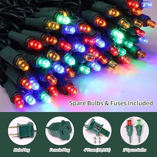 150 Count Multicolor- String Lights - LED Christmas Lights, Mini led Lights for Indoor Outdoor Home Holiday Party Wedding Independence Day Decoration