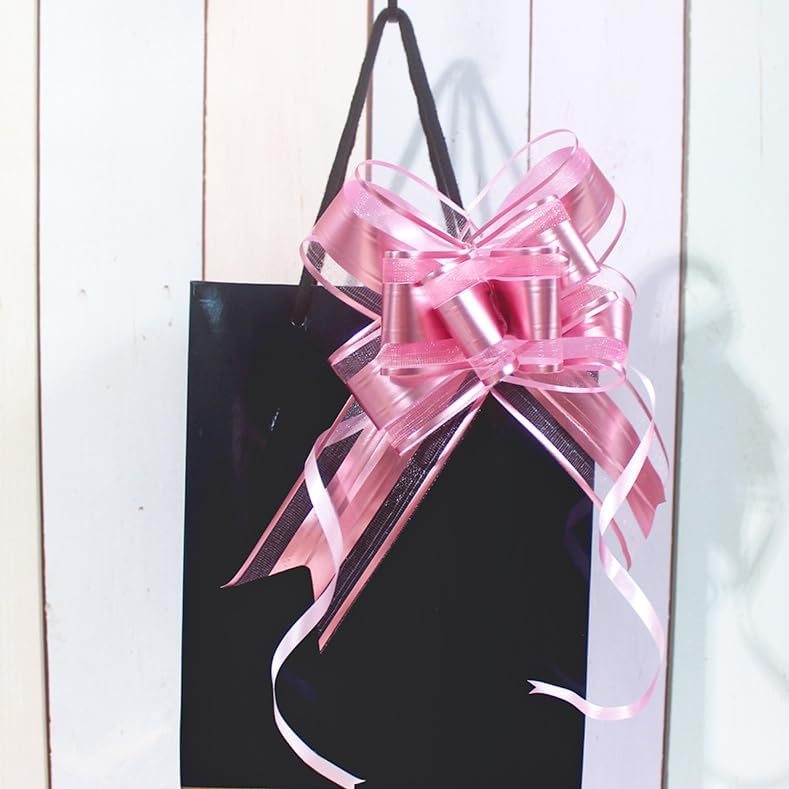 WEWILUCK Gift Bows for Presents, Pink Bows for Gift Wrapping, Gift Bows with Ribbon for Weddings, Bridal Showers, and Anniversary Decoration(6 inches, 15PCS)