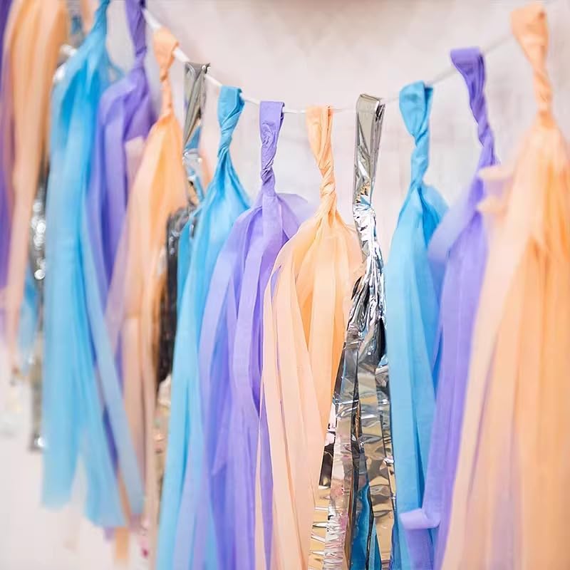 Gold Black and Red Paper Tissue Tassels Party Tassel Garland Banner for Party Decorations,15 Pcs