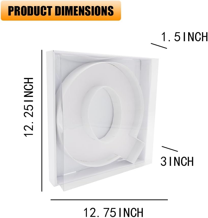 12" Fillable Cardboard Letter Charcuterie Gift Cupcake Box With Cover Sweets Packaging (Q)