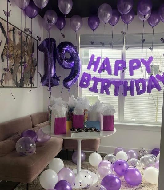 40 Inch Big Purple 9 Balloon Number, Jumbo Giant Happy 9th 19 29 39 49 99 Birthday Party Decorations, Large Nine Mylar Foil Anniversary Birthday Party Engagement Decorations