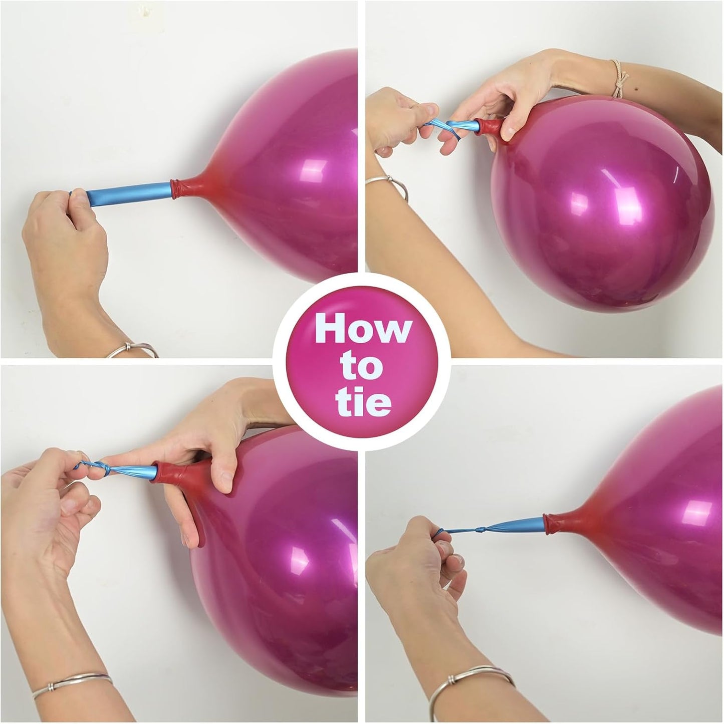 Chrome Fuchsia Balloons, 50 PCS 10 Inch Double-Layered Metallic Fuchsia Pink Balloons, Shiny Thick Chrome Metallic Magenta Latex Helium Fuchsia Magenta Balloons for Birthday Wedding Party Decoration