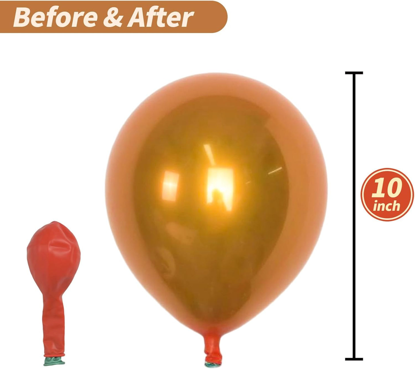 Chrome Gold Balloons, 50 PCS 10 Inch Double-Layered Metallic Light Gold Balloons, Shiny Thick Chrome Metallic Latex Helium Balloon for Birthday Wedding Party Decoration Supplies