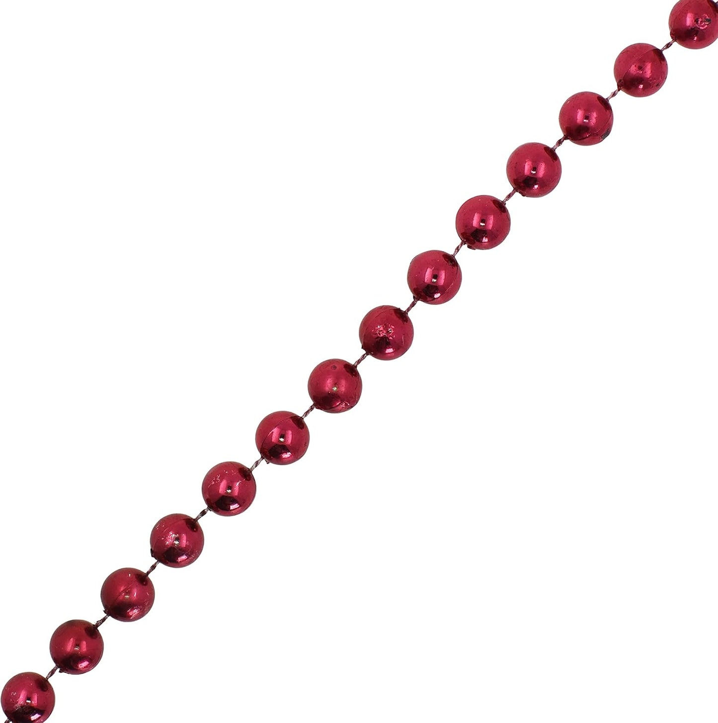 Mandala Crafts 8mm Faux Burgundy Pearl Beads Roll - 20 Yards Strand of Fake Pearls Chain Garlands Spool String for Christmas Tree, Wedding, Party, Vases, DIY Decoration