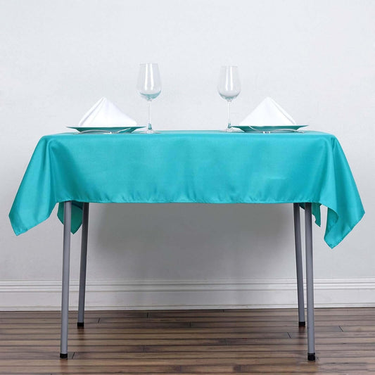 Efavormart 54x54 Turquoise Wholesale Linens Seamless Polyester Square Linen Tablecloth for Wedding Banquet Party Restaurant