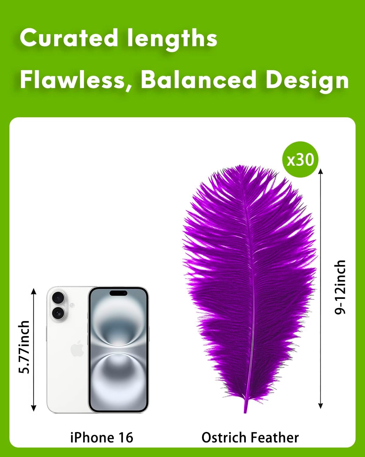 NEWONG 30pcs Purple Ostrich Feathers Natural Bulk 9-12inch(23-30cm) Vase Craft Wedding Home Party Centerpieces Christmas Day Decoration