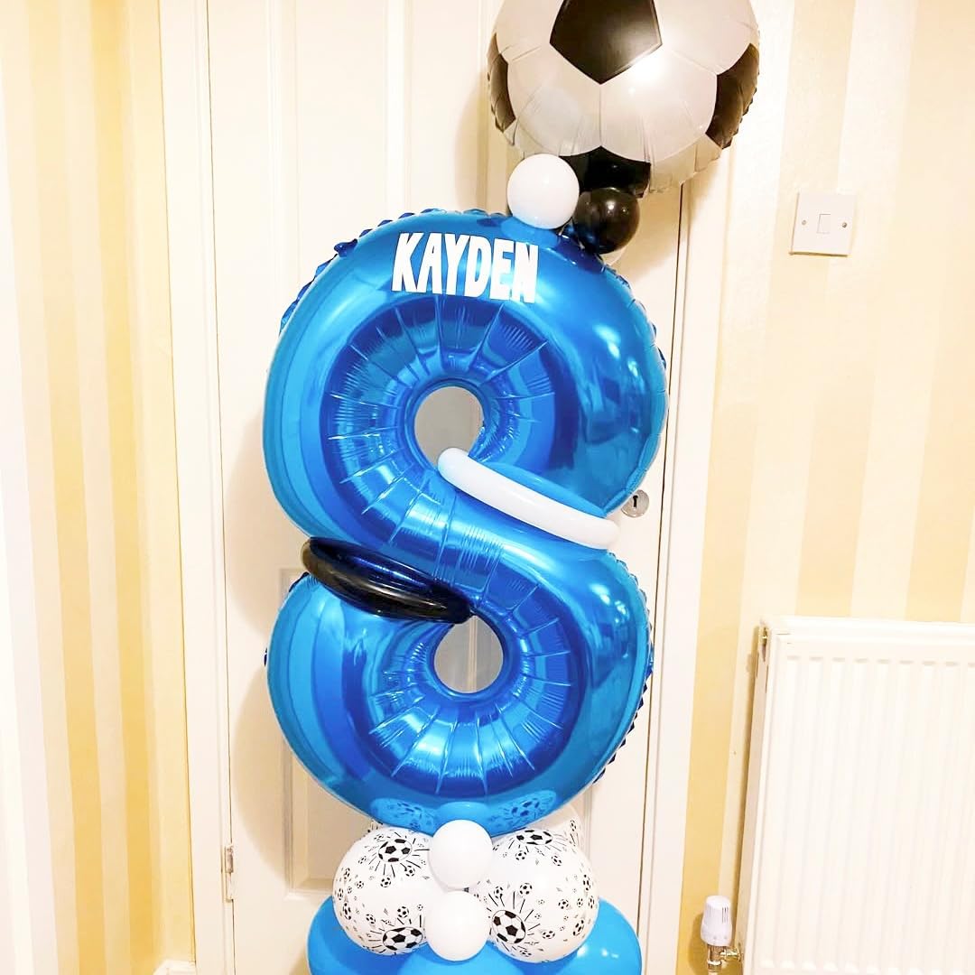 Blue 7 Balloon Number,40 Inch Number 7 Balloon Big Blue 7 Foil Mylar Helium Balloon for Birthday Party Decorations