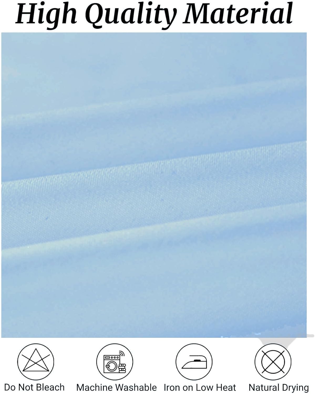 Fokitut 6 Pack Rectangle Tablecloth, 90x156 Inch, Stain Resistant and Wrinkle Polyester Table Cloth, Fabric Table Cover for Kitchen Dining, Wedding, Party, Holiday Dinner-Blue Mist