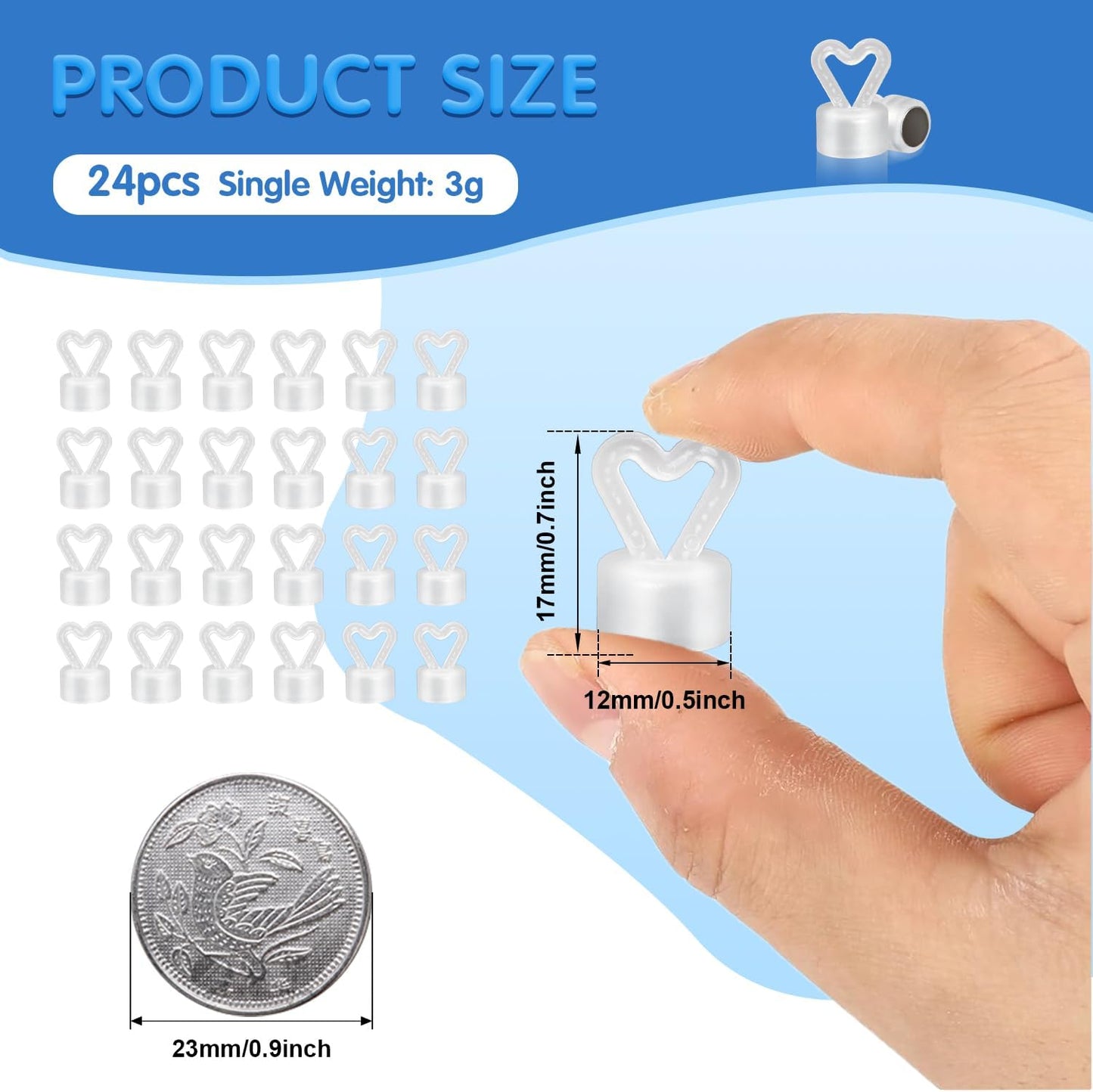 24PCS Balloon Weights Metallic Table Centerpiece Holders For Helium Balloon Accessories Small White Pendant For Birthday Wedding Chrismas Party (Heart)