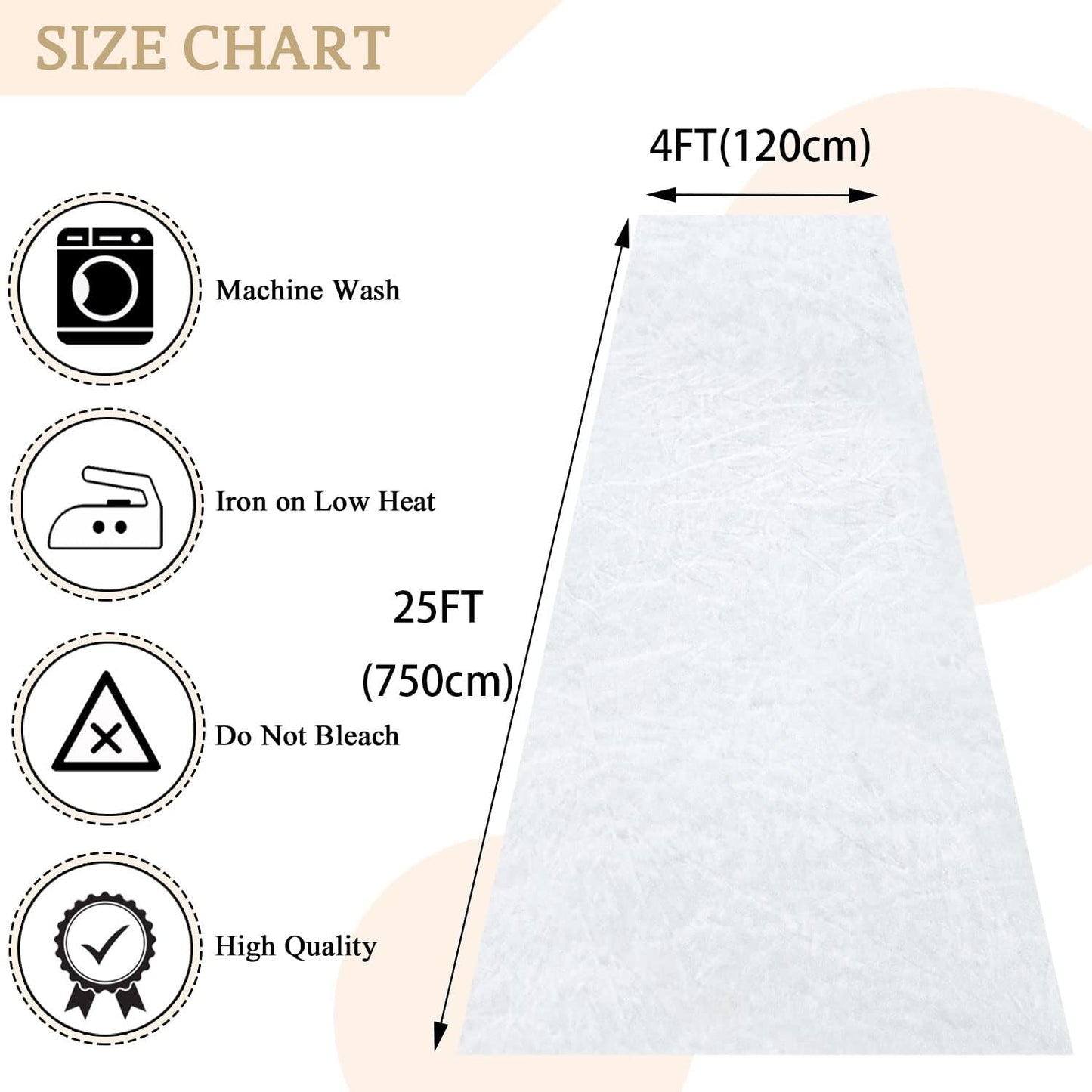 MODFUNS White Aisle Runner for Wedding Ceremony 4FTx25FT Velvet Fabric Runway Rug Wedding Runner Aisle Indoor Outdoor Carpet for Party Runners Carpet with Carpet Tapes Birthday Anniversary Runners