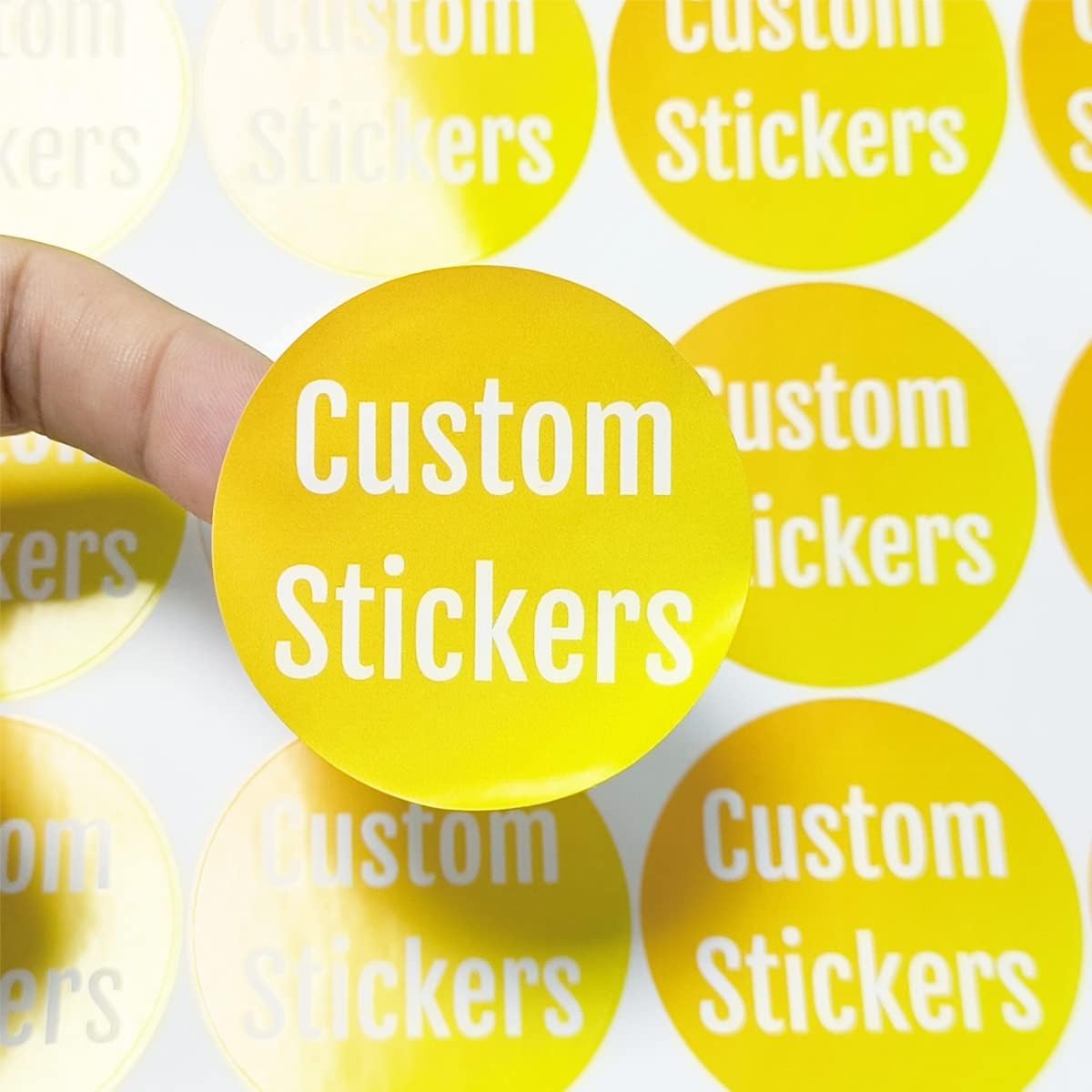 100-500 Custom Stickers Personalized Labels, Customized Stickers with Any Image Logo and Text. Custom Stickers for Business Logo Labels,etc. (Square,2 Inch)