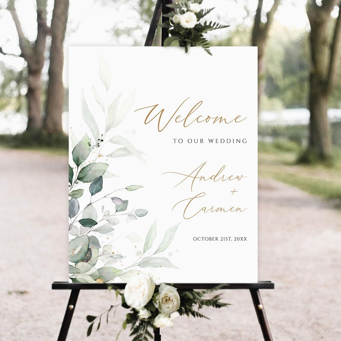 Welcome To Our Wedding Sign, Welcome To Our Wedding Sign With Stand, Wedding Welcome Sign, Greenery Wedding Welcome Sign, Wedding Welcome Sign, Boho Wedding Welcome Sign
