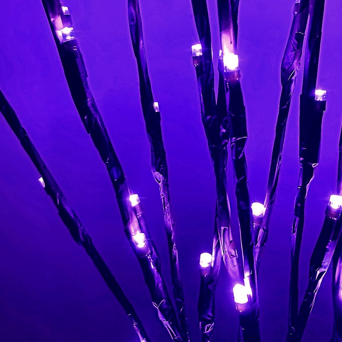 Led Branch Light Battery Operated Lighted Branches Vase Filler Willow Twig Lighted Branch 30 Inch 20 LED for Christmas Home Party Decoration Indoor Outdoor Use Pack of 2 Purple