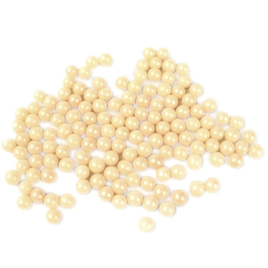 O'Creme Ivory Edible Sugar Pearls Cake Decorating Supplies for Bakers: Cookie, Cupcake & Icing Toppings, Beads Sprinkles For Baking, Certified, Candy Sugar Ball Accents (4mm, 16 Oz)
