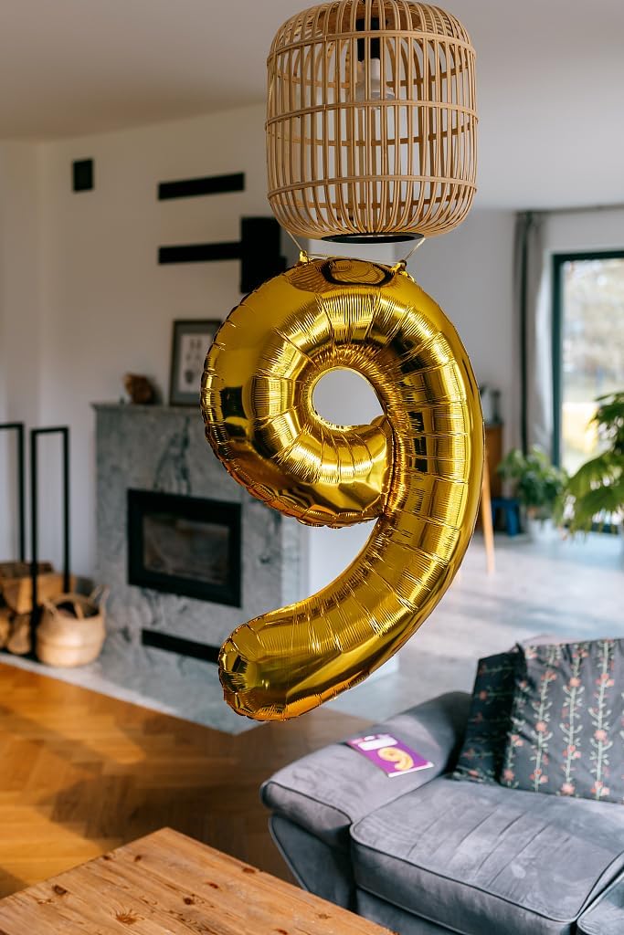 40 Inch Big Gold 29 Balloon Number, Jumbo Giant Happy 29th Birthday Party Decorations, Large 29 Mylar Foil Anniversary Birthday Party Engagement Decorations
