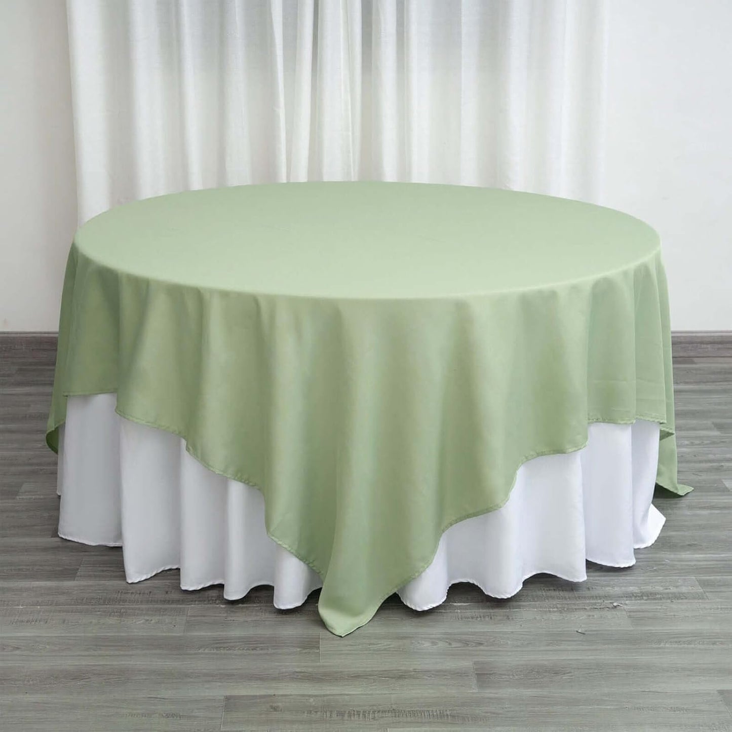 Efavormart 90" Sage Green Wholesale Linens Polyester Square Linen Tablecloth for Kitchen Dining Catering Wedding Birthday Party Events