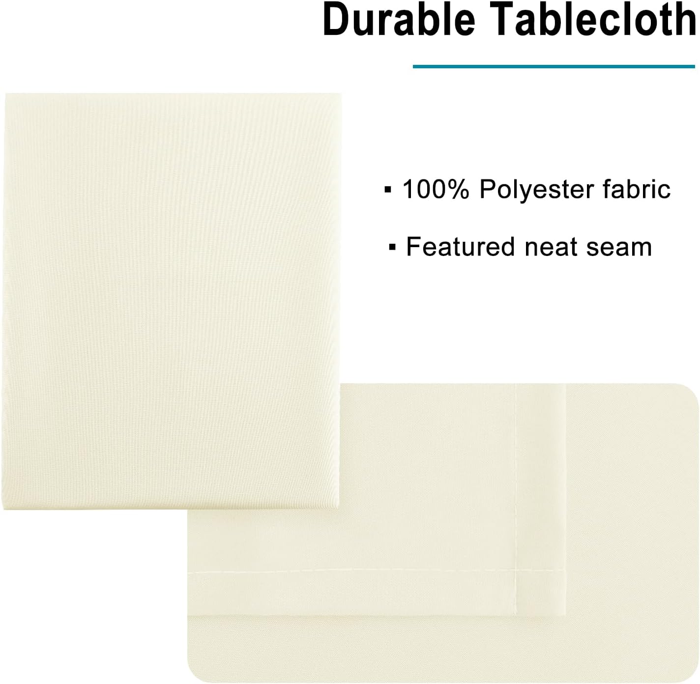 Hiasan Champagne Tablecloth for Rectangle Tables - Waterproof and Spillproof Washable Fabric Table Cloth for Dining Room Kitchen Party, 60 x 120 Inch