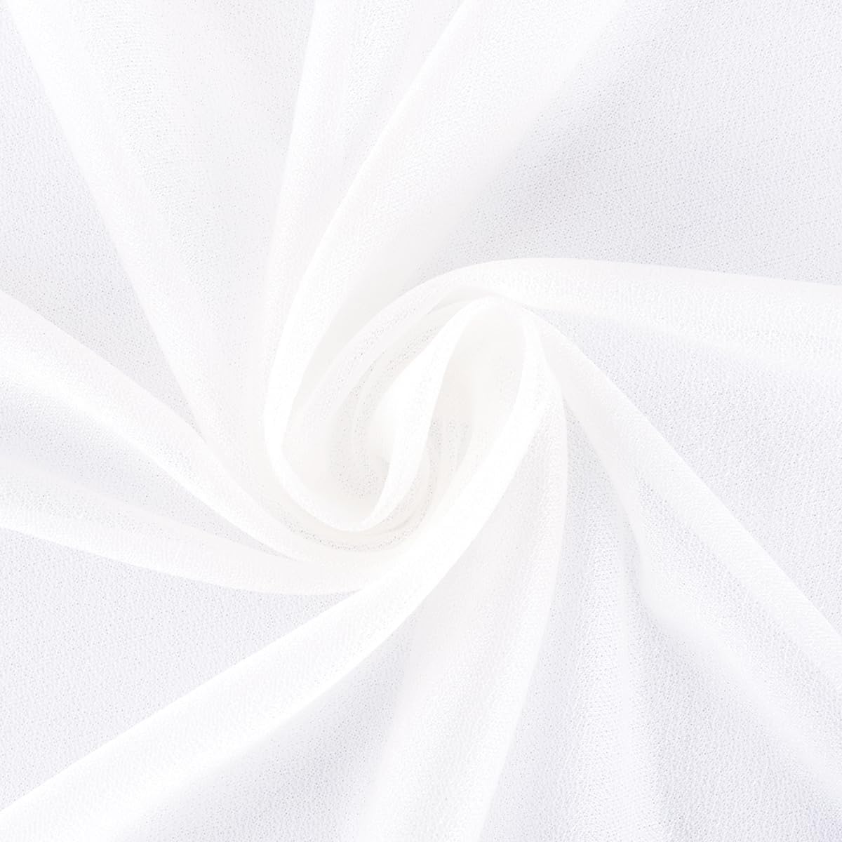 White Elegant Arch Draping Fabric Outdoor 1 Panel 29" × 20Ft Sheer Chiffon Curtain Drapes for Fall Wedding Ceremony Birthday Party Garden Brunch