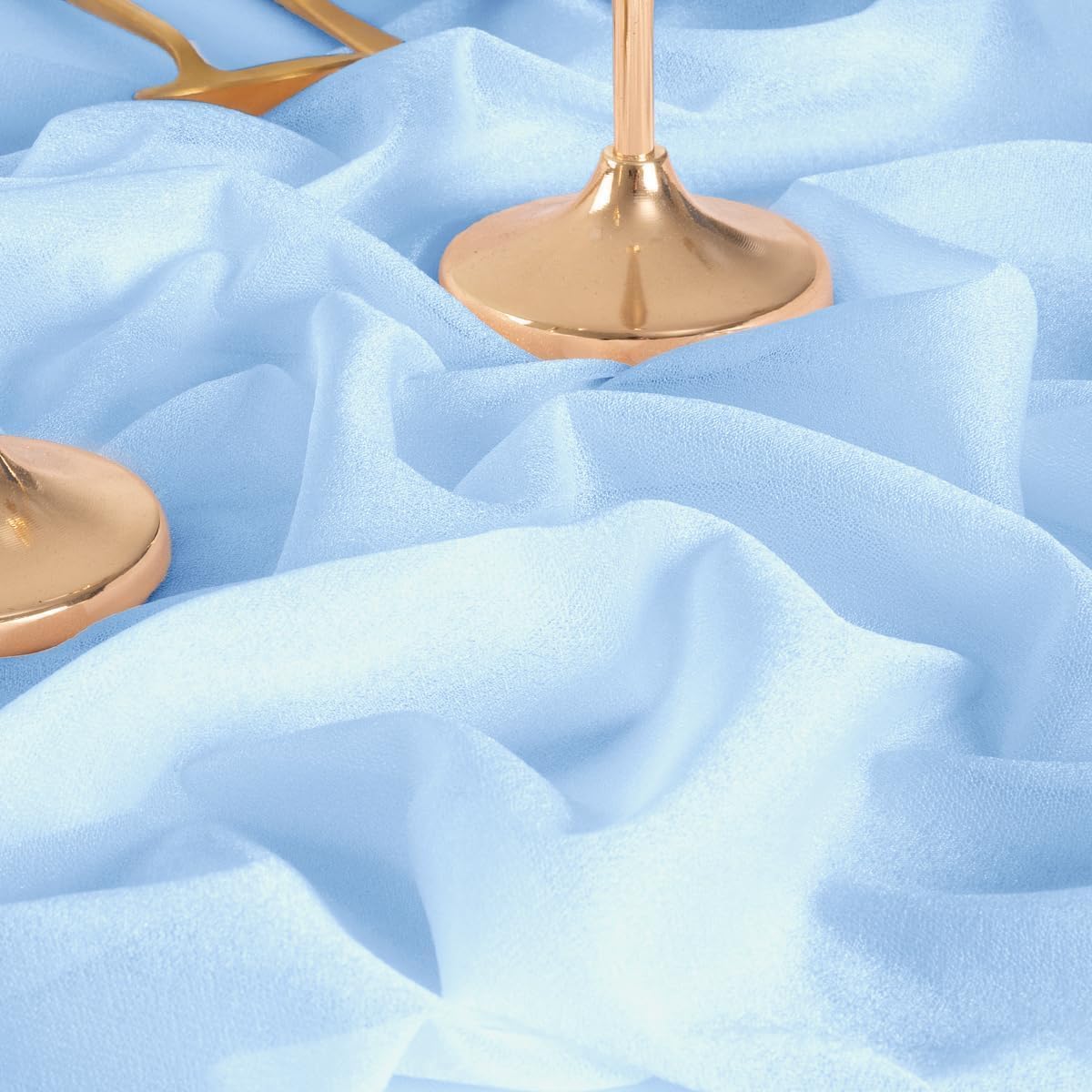 MLMW Wedding Arch Draping Fabric 1 Panel 29" x 20Ft Easter Light Blue Sheer Wedding Arch Backdrop Drapes Outdoor Curtain for Ceremony Party Background Ceiling Decor