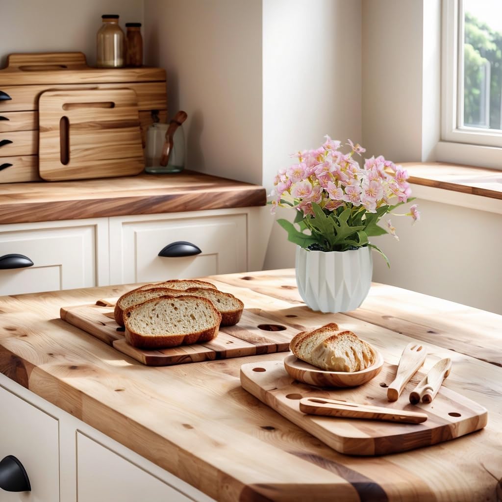 Artificial Flower Arrangement in Modern White Geometric Vase, Decorative Floral (White)