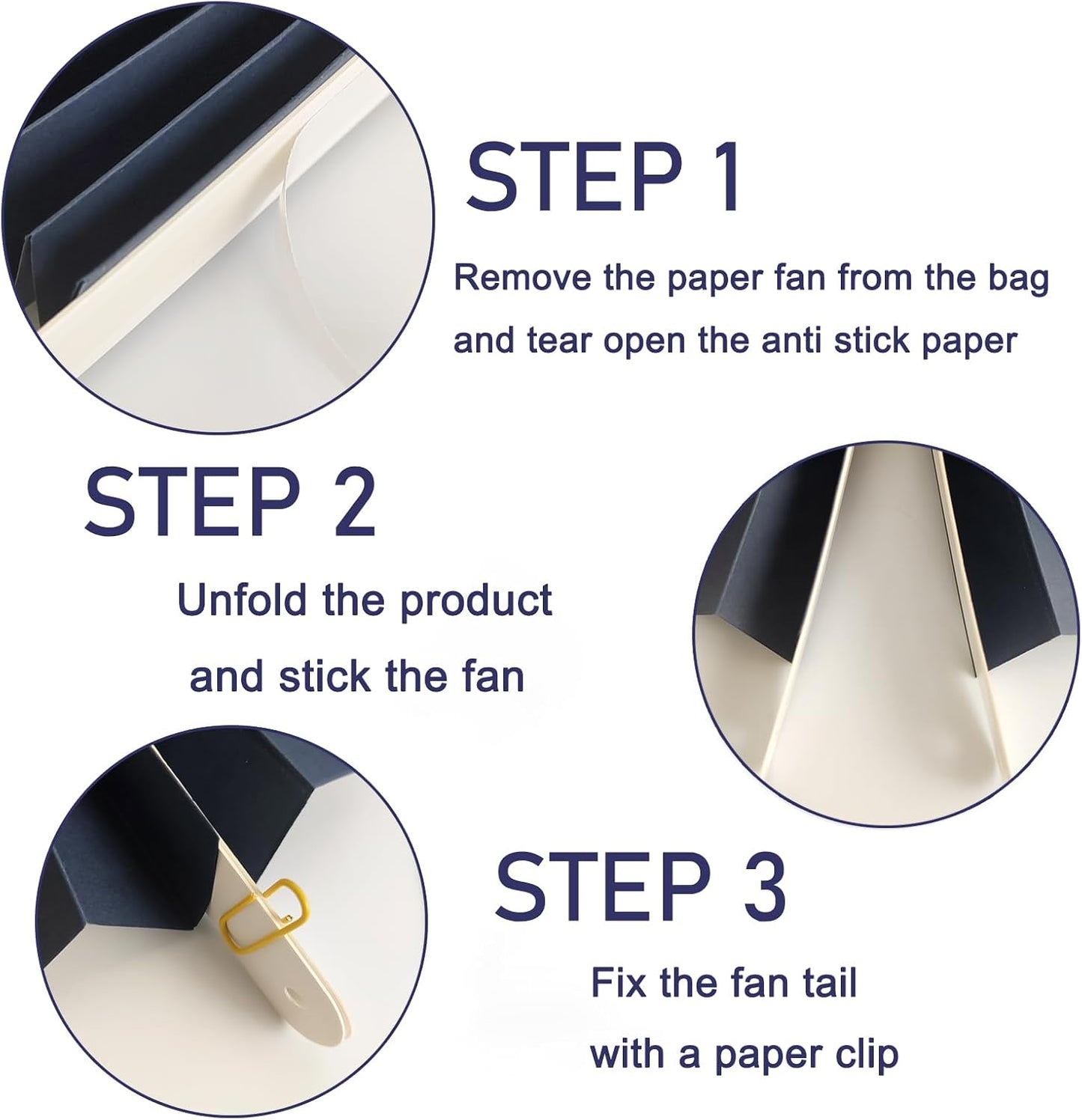 Blue Party Decorations,Blueberry Party Decorations Decorations Party Paper Fans Bulk 12in,Graduation Decoration Classroom Decor, Western Themed Party Decorations 30 Color DIY Set （Deep Blue）