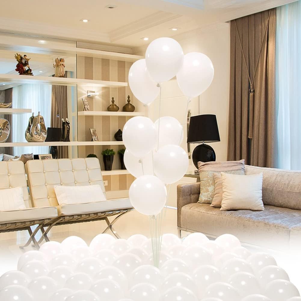 400 Pack White Balloons, 5 Inch White Latex Balloons Helium Balloons Party Decorations Supplies