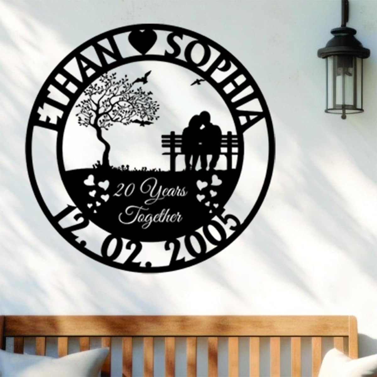 NAZENTI Personalized Metal Sign Wedding Gift, Wedding Gift, Family Name Sign, Outdoor Name, Anniversary, Home Décor