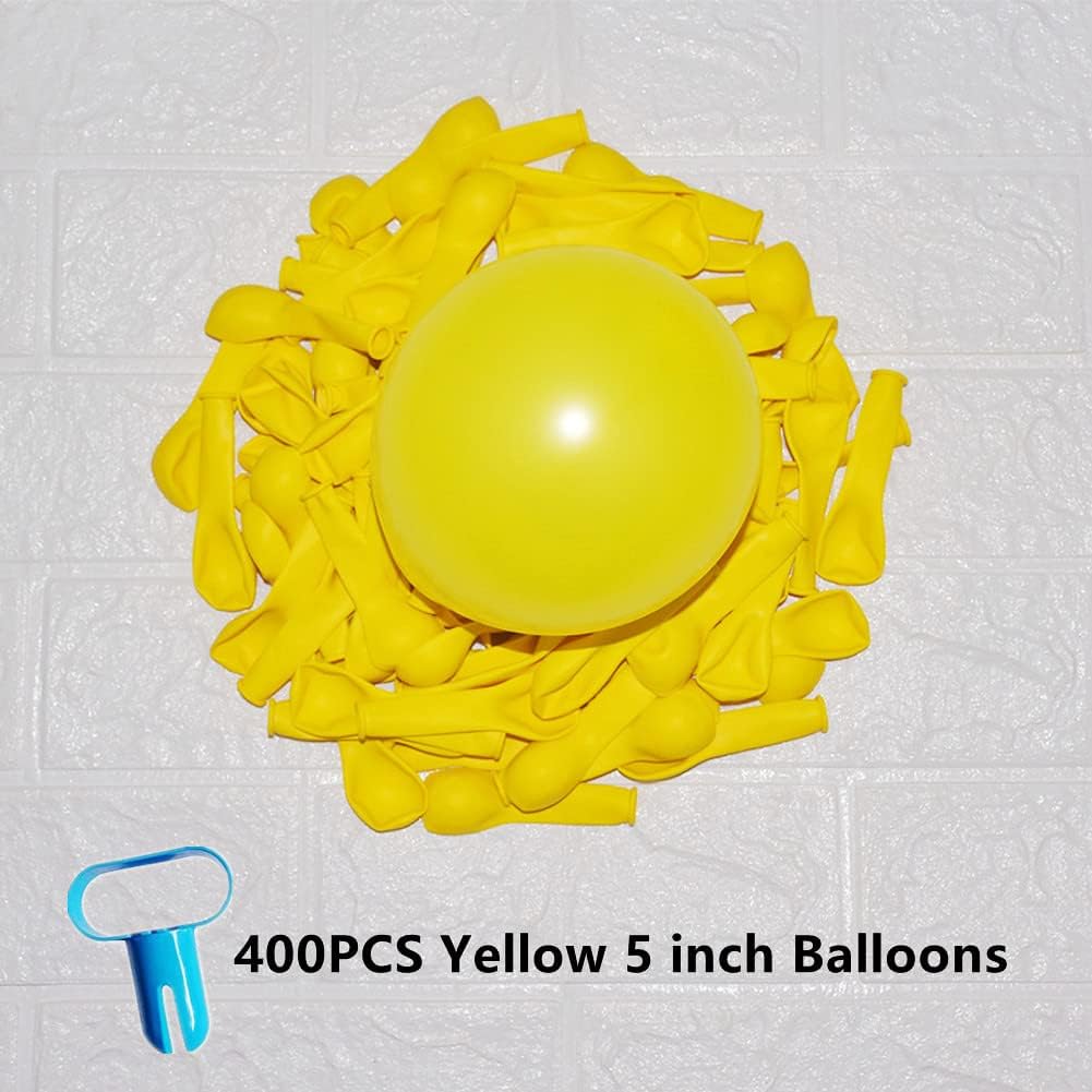 400 Pack Yellow Balloons 5 Inch Pastel Yellow Matte Latex Small Balloon for Birthday Wedding Bridal Baby Shower Bulk Balloons Party Decorations