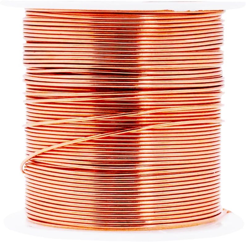 Mandala Crafts 20 Gauge Anodized Aluminum Craft Wire for Jewelry Making - 450 FT Colored Flexible Silver Copper Gold True Blue Purple Pink Wire - Bendable for Bonsai Armature Crafting Sculpting