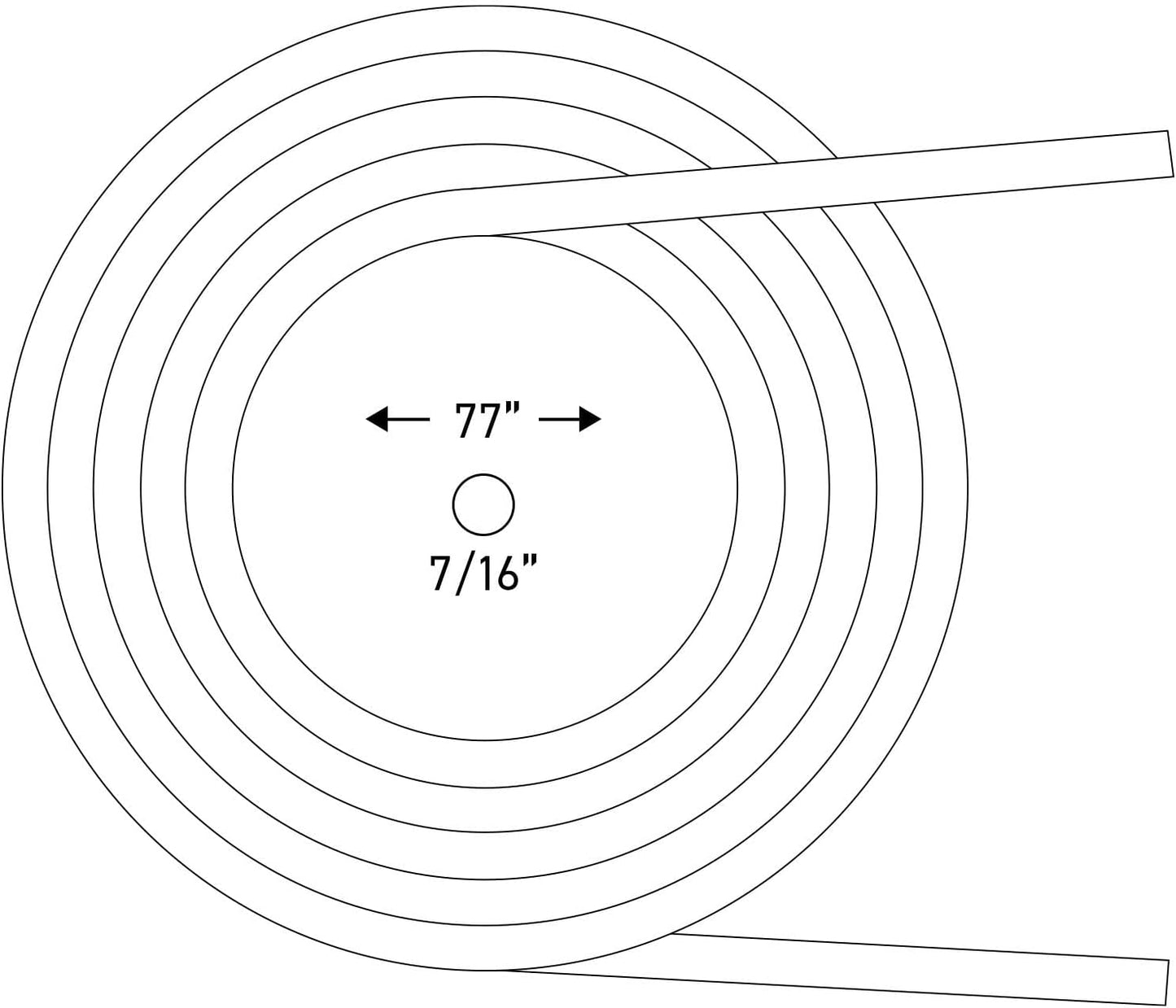 Surebonder RR-77 Full Size 77 ft. Clear All Temperature Hot Glue Stick Roll/Rope for Continuous Gluing, 7/16" x 77' - 5 lb Box