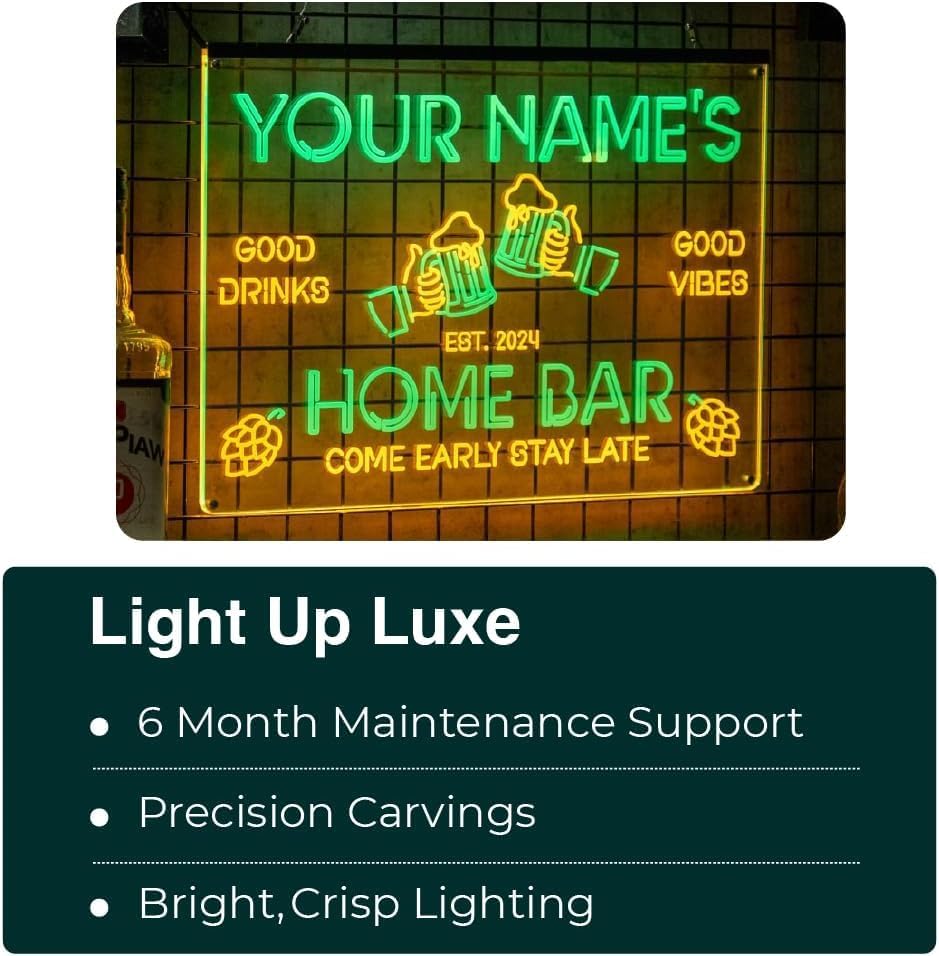 Personalized Pool & Patio Neon Sign, Custom LED Wall Light for Backyard Decor, Outdoor Bar Sign, Relaxing Vibes Gift for Homeowners