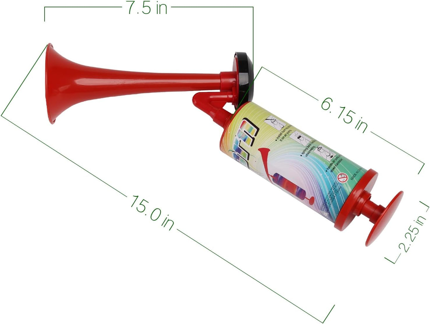 Fog Hor Air Horn for Boat Beer Horn Dog Horns Party Air Horns Sports and Marine Signal Safety Horn Hand Held Pump Air Horn(ABS large handheld horn 4PCS)